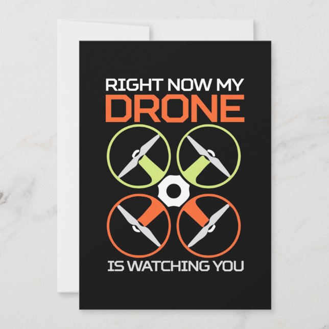 Invitación Ahora mismo mi dron (Anverso)