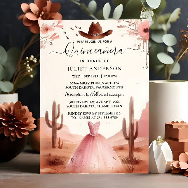 Invitación Ahora Naturaleza Barn Madera Boho Granja Quinceane (Subido por el creador)