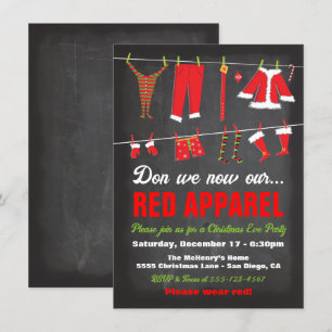 Invitación ¿Ahora somos Navidades de ropa roja?