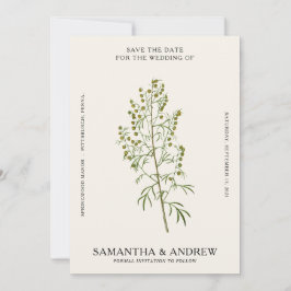 Invitación Ahorra la fecha floral vintage