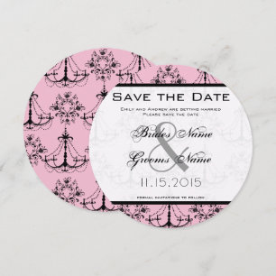 Invitación Ahorre la fecha de la boda de la araña de rosa pál