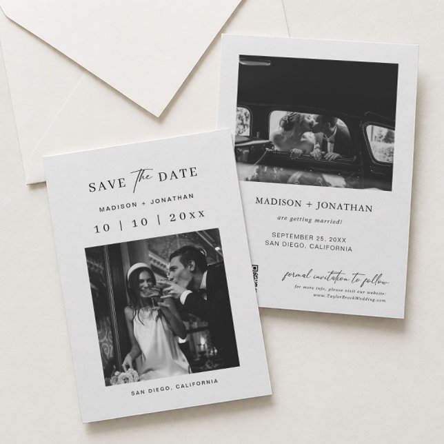 Invitación Ahorro de Fecha Clásica de Boda (Subido por el creador)