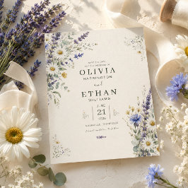 Invitación Ahorro de fecha de pradera de flor silvestre