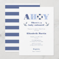 Ahoy Bebé A Bordo De Nautical Boy Baby Shower