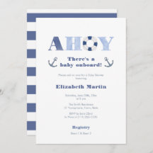 Ahoy Bebé A Bordo De Nautical Boy Baby Shower
