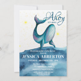 Invitación Ahoy, es un Baby Shower de Boy Nautical