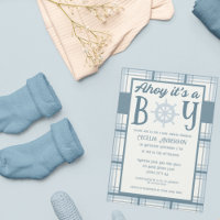 Ahoy es un Baby Shower de chico náutico