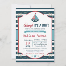 Ahoy es un chico nautical Baby Shower