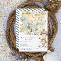 Ahoy es un joven Baby Shower de aventura pirata