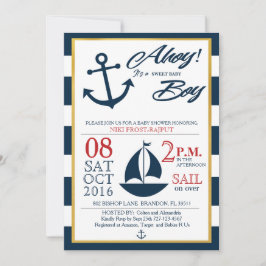 Invitación ¡Ahoy! ¡Es un niño!