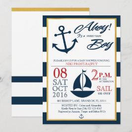 Invitación ¡Ahoy! ¡Es un niño!
