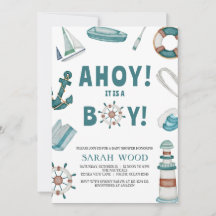 AHOY es un niño, Baby Shower náutico