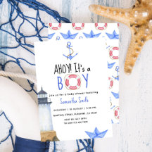 ¡Ahóy es un niño! Baby Shower Náutico