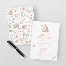 Ahoy es un niño: Baby Shower Náutico