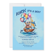 Ahoy Es Un Niño Tema Náutico Baby Shower