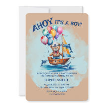 Ahoy Es Un Niño Tema Náutico Baby Shower