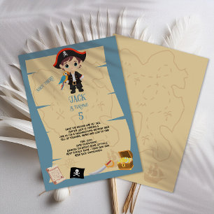 Invitación ¡Ahoy! Fiesta de cumpleaños de Pirate Boy