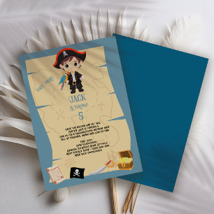 Invitación ¡Ahoy! Fiesta de cumpleaños de Pirate Boy