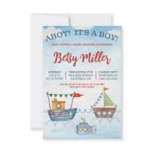 ¡AHOY! It's a Boy! Baby Shower de barcos y submari