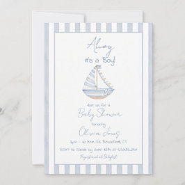 Invitación Ahoy It's A Boy Baby Shower Invitation Card