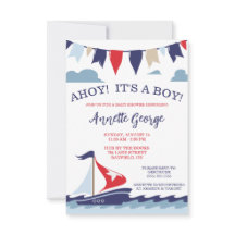 ¡AHOY! It's a Boy! Baby Shower Nautical