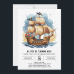 Invitación Ahoy Kids Treasure Pirate Birthday<br><div class="desc">Navegue en una búsqueda del tesoro con nuestra invitación al cumpleaños del Pirata Ahoy Kids Treasure. El alegre tema Ahoy, acompañado de un diseño de un mapa del tesoro, promete una celebración llena de aventura y alegría. Este personalizable y la invitación editable le permiten personalizar los detalles sin esfuerzo, asegurando...</div>