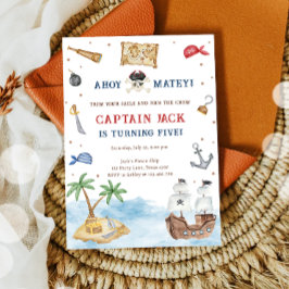 Invitación ¡Ahoy Matey! Nacimiento del Niño del Tesoro del Ba