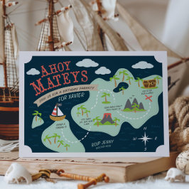 Invitación Ahoy Mateys Birthday Invite
