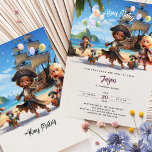 Invitación ¡Ahoy Mateys! Pirate Paradise Island Birthday Bash<br><div class="desc">Avast, Padres de los Bucaneros de Lil'! 🏴 ‍ está listo para navegar por la aventura de cumpleaños más grande de los Siete Mares? Festejar sus ojos en estas Invitaciones de cumpleaños de la Isla del Paraíso Pirata! Pintado con una isla paradisíaca de ensueño, un barco pirata que acecha en...</div>