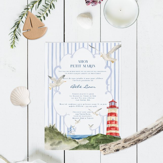 Invitación Ahoy Petit Marin Faire-Part Baby Shower Nautique (Subido por el creador)
