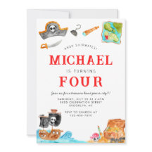 Ahoy Shipmates Treasure Hunt Ship Pirate Cumpleaño