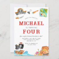 Ahoy Shipmates Treasure Hunt Ship Pirate Cumpleaño