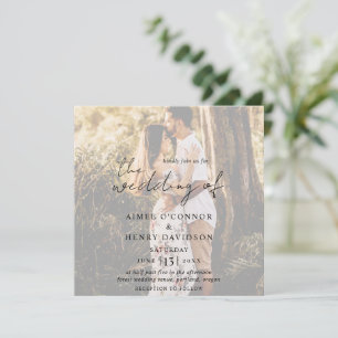 Invitación Aimee Rustic Script Moderno Boda