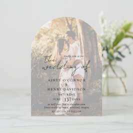 Invitación Aimee Rustic Script Moderno Boda