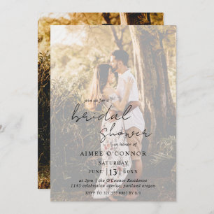 Invitación Aimee Rustic Script Moderno Ducha Nodal
