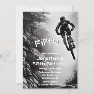 Invitación Aire de captura - Esquema de bicicleta de montaña 