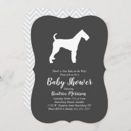 Invitación Airedale Terrier Dog Baby Shower Género neutro
