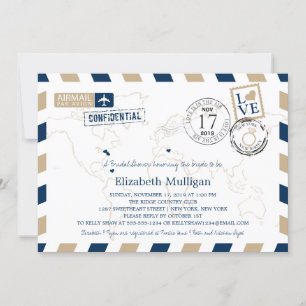 Invitación Airmail de Nueva York y Nueva Jersey   Bridal Show