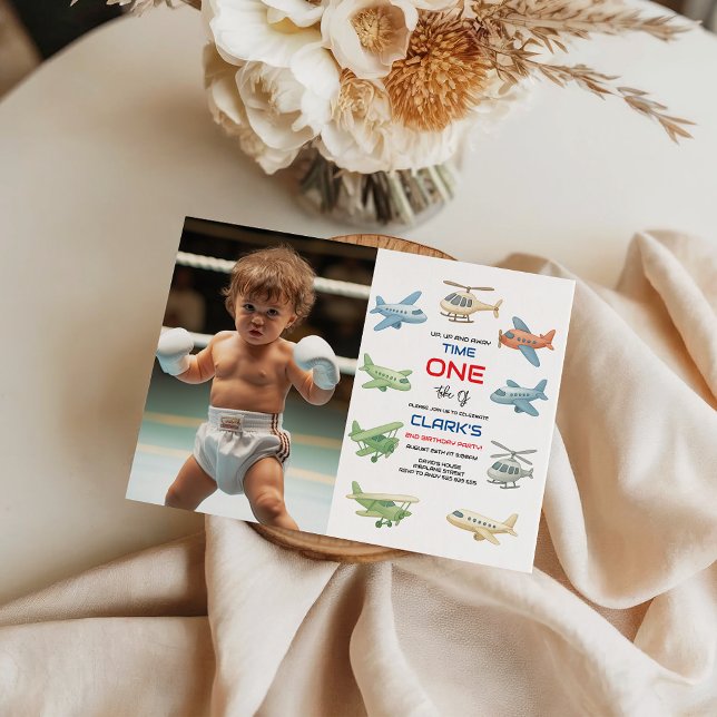 Invitación Airplane Boy 1st Birthday | Fun Sky Theme Party (Subido por el creador)