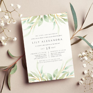 Invitación Airy Botanical Bat Mitzvah