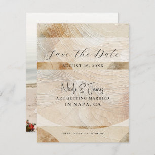 Invitación Airy Neutral Natural Element Boho Save the Date