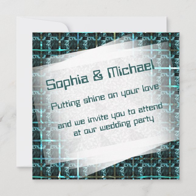 Invitación ¿Ajedrez, cuadrados o imagen diferentes bajo la re (Anverso)