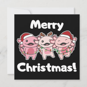 Invitación Ajolote Navidad Ajolotes lindos Feliz Navidad En