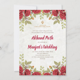 Invitación Akhand Path y Invitación al camino Sri 