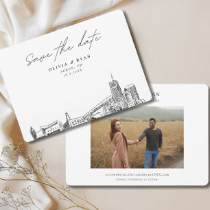 Invitación Akron Boda Modern Save the Date