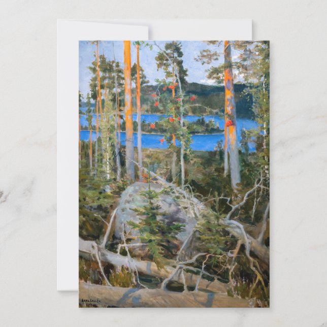 Invitación Akseli Gallen-Kallela - Lago en la Selva (Anverso)