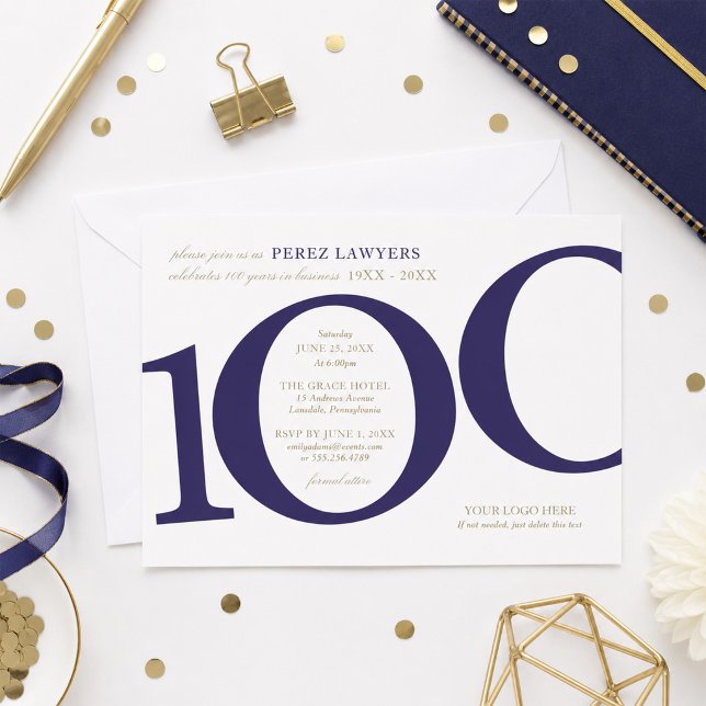 Invitación al 100 aniversario empresarial (Subido por el creador)