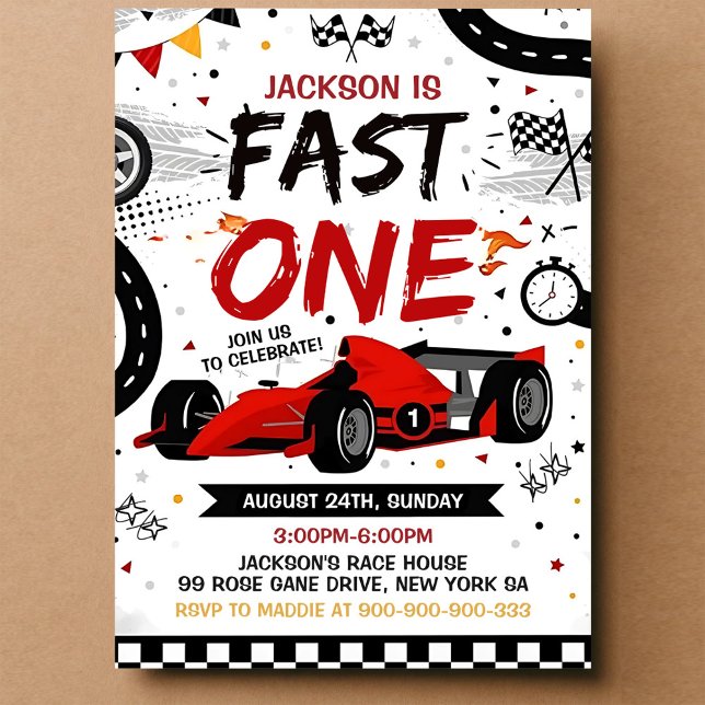 Invitación al 1er Cumpleaños de Fast One Corredor  (Subido por el creador)
