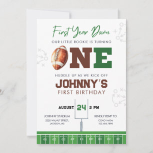 Invitación al 1er cumpleaños de Fútbol Americano