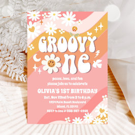 Invitación al 1er Cumpleaños de Groovy Daisy